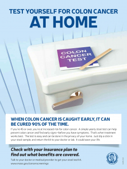 Test Yourself for Colon Cancer at Home Poster